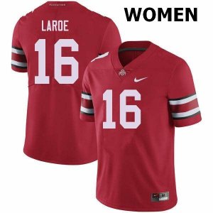 Women's Ohio State Buckeyes #16 Jagger LaRoe Red Nike NCAA College Football Jersey Copuon VLM1144KU